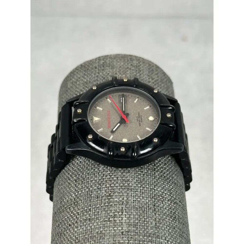 Members Only Watch Mens 37mm Black Date Rotating Bezel 7